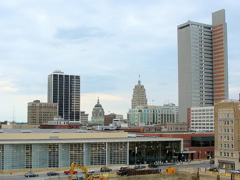 Office towers in downtown Fort Wayne