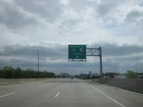 The I-69 ramp sign on State Road 930 in Fort Wayne